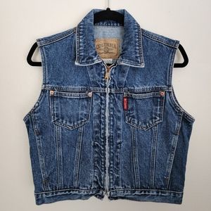 Vintage Columbia Medium Wash Denim Vest